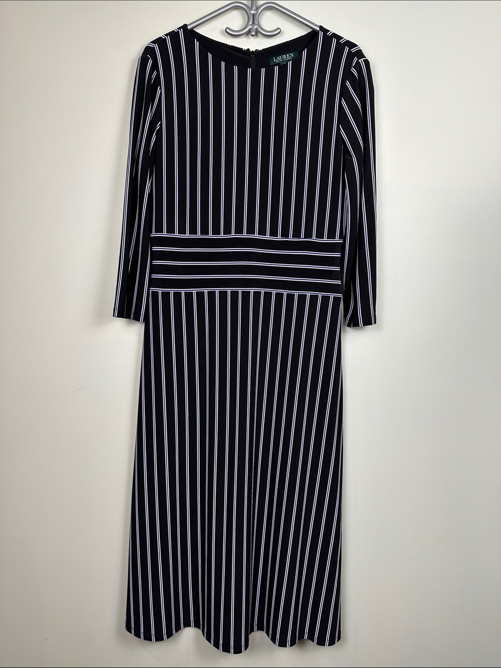 172. Ralph Lauren striped long sleeved dress.